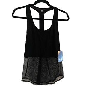 NWT Bloch Women’s Logo Mesh Detail Black Tank Top For Dancers Size Small